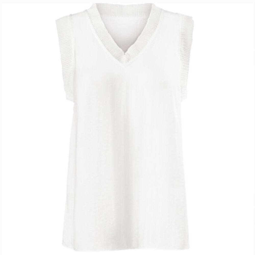 CAbi Style 5256 White Carmen Ruffle Top - Picture 2 of 7